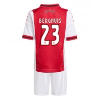 Stroje piłkarskie Ajax Steven Berghuis #23 Koszulka Podstawowej dla dzieci 2025-26 Krótki Rękaw (+ szorty)